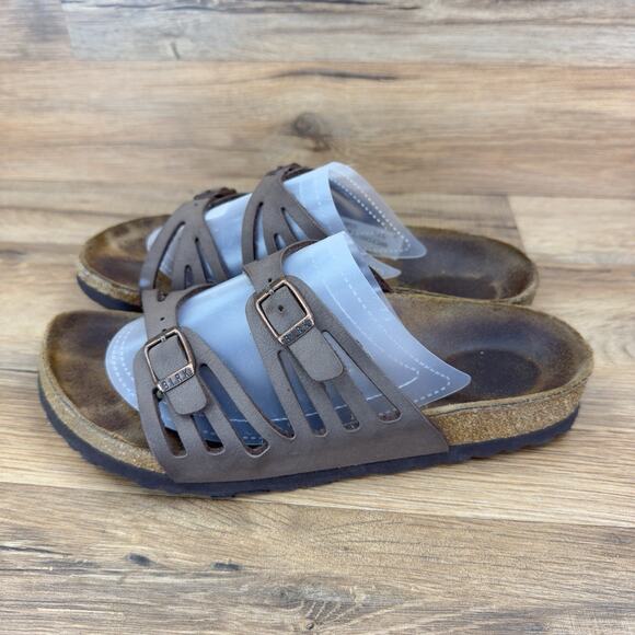 Birkenstock Granada Oiled Leather Slide Sandals Brown Womens 37 US 6-6.5 - Picture 1 of 8